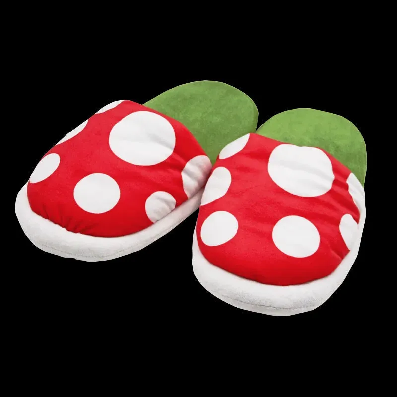 Super Mario Bros. Cannibal Flower Plush Slippers