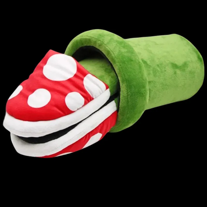 Super Mario Bros. Cannibal Flower Plush Slippers