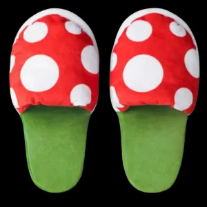 Super Mario Bros. Cannibal Flower Plush Slippers
