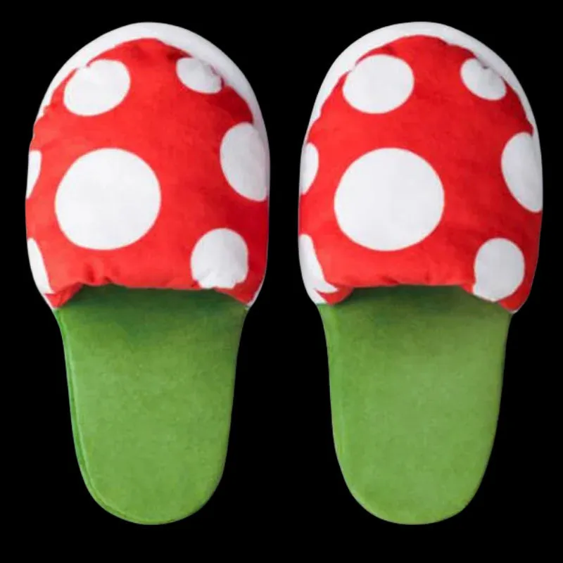 Super Mario Bros. Cannibal Flower Plush Slippers