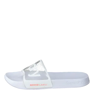 Superdry Perf Jelly Pool Slide Optic White