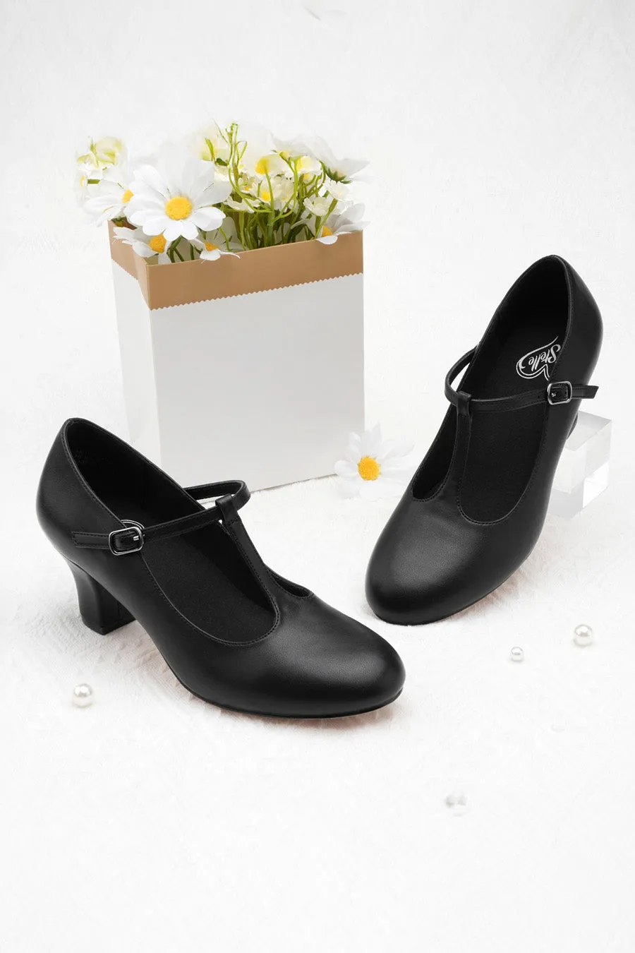 T-Strap Character Shoes with 2.5" Heel