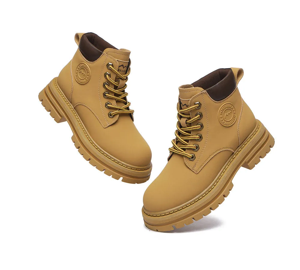 TARRAMARRA® UGG Boots Women Leather Sheepskin Wool Lace Up Chunky Aubrey