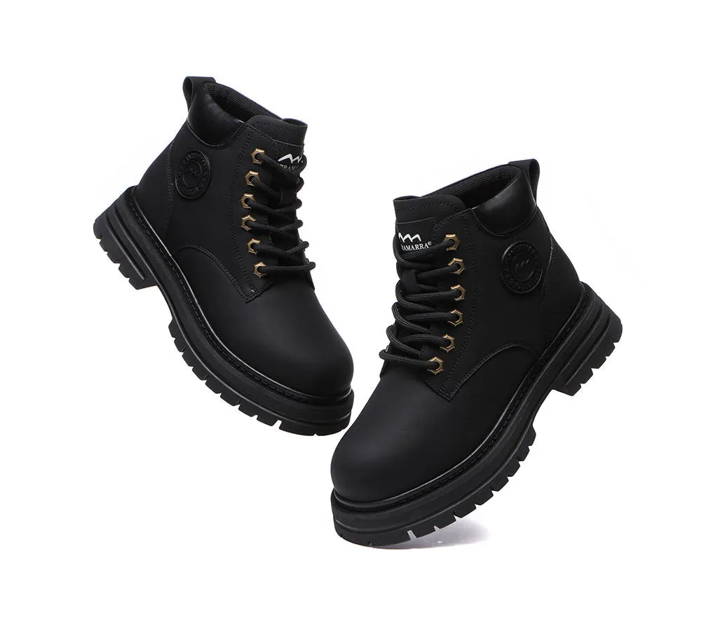 TARRAMARRA® UGG Boots Women Leather Sheepskin Wool Lace Up Chunky Aubrey