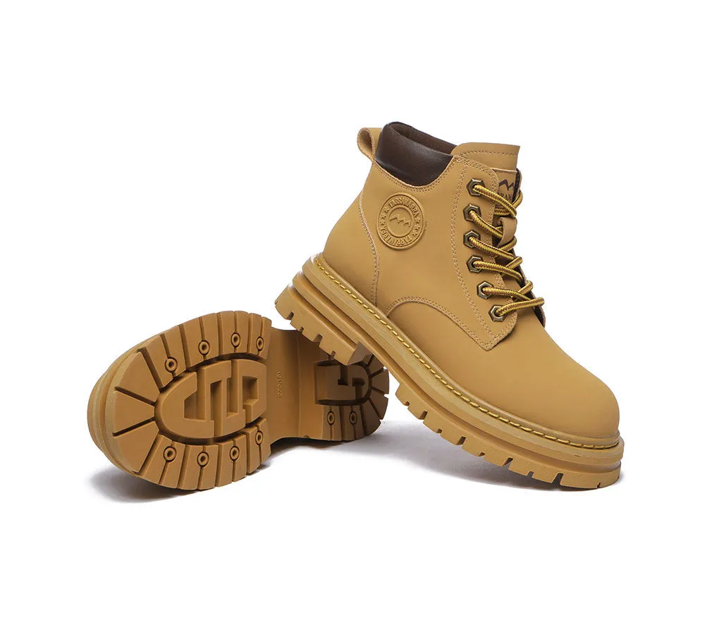 TARRAMARRA® UGG Boots Women Leather Sheepskin Wool Lace Up Chunky Aubrey