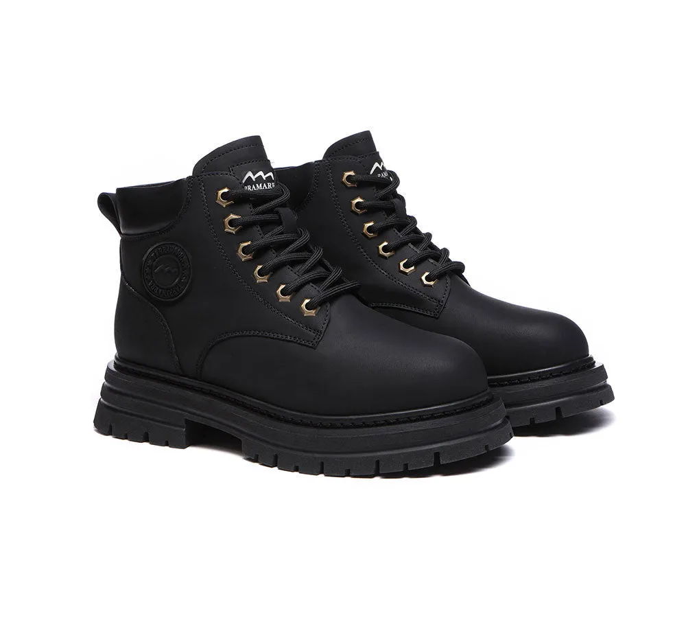 TARRAMARRA® UGG Boots Women Leather Sheepskin Wool Lace Up Chunky Aubrey