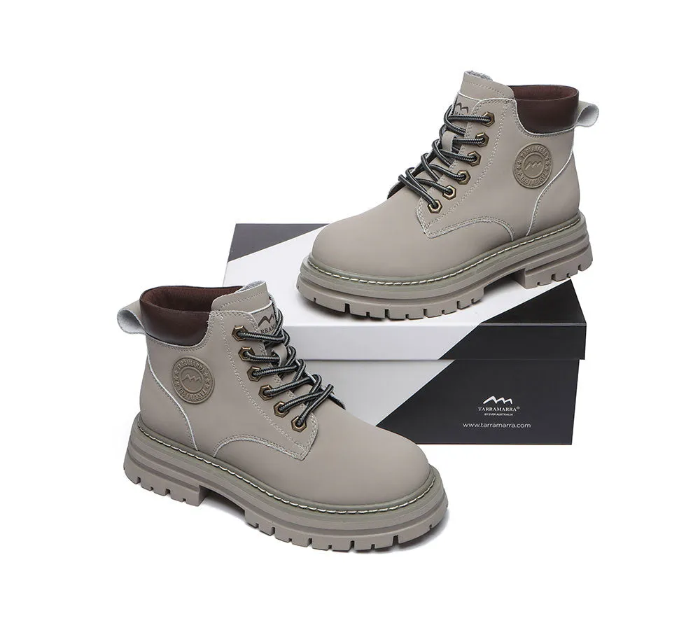 TARRAMARRA® UGG Boots Women Leather Sheepskin Wool Lace Up Chunky Aubrey