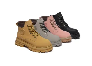 TARRAMARRA® UGG Boots Women Leather Sheepskin Wool Lace Up Chunky Aubrey