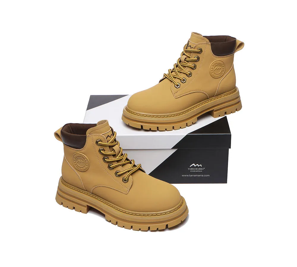TARRAMARRA® UGG Boots Women Leather Sheepskin Wool Lace Up Chunky Aubrey