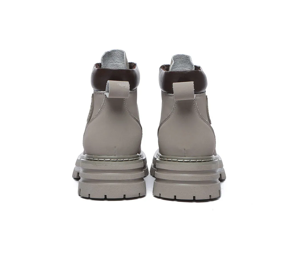 TARRAMARRA® UGG Boots Women Leather Sheepskin Wool Lace Up Chunky Aubrey