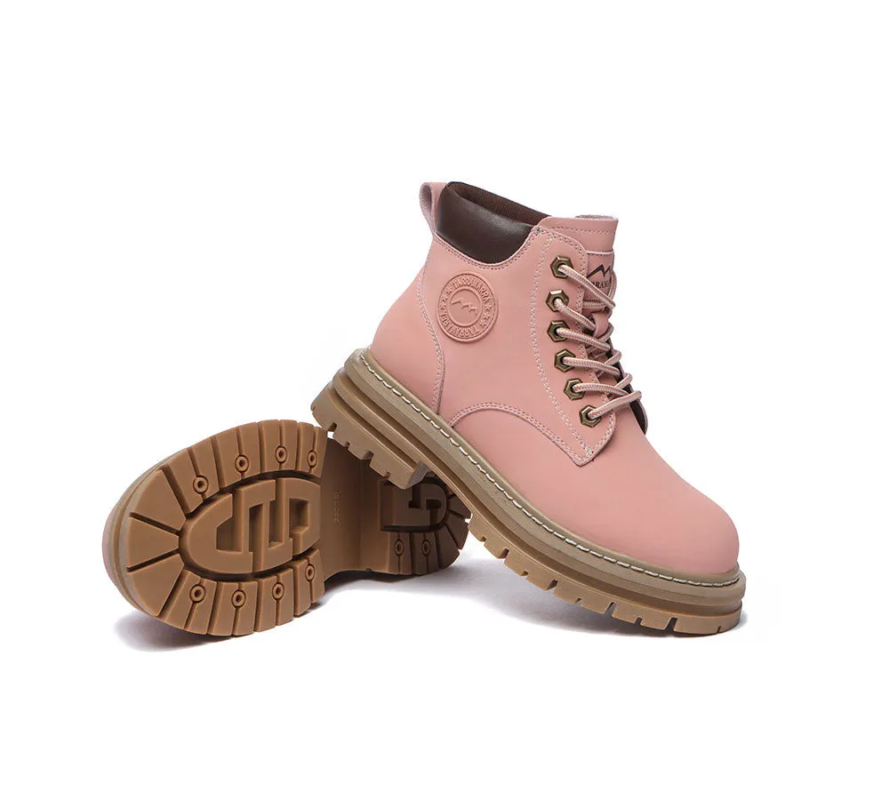 TARRAMARRA® UGG Boots Women Leather Sheepskin Wool Lace Up Chunky Aubrey