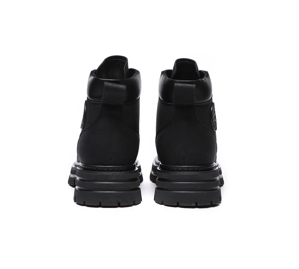 TARRAMARRA® UGG Boots Women Leather Sheepskin Wool Lace Up Chunky Aubrey