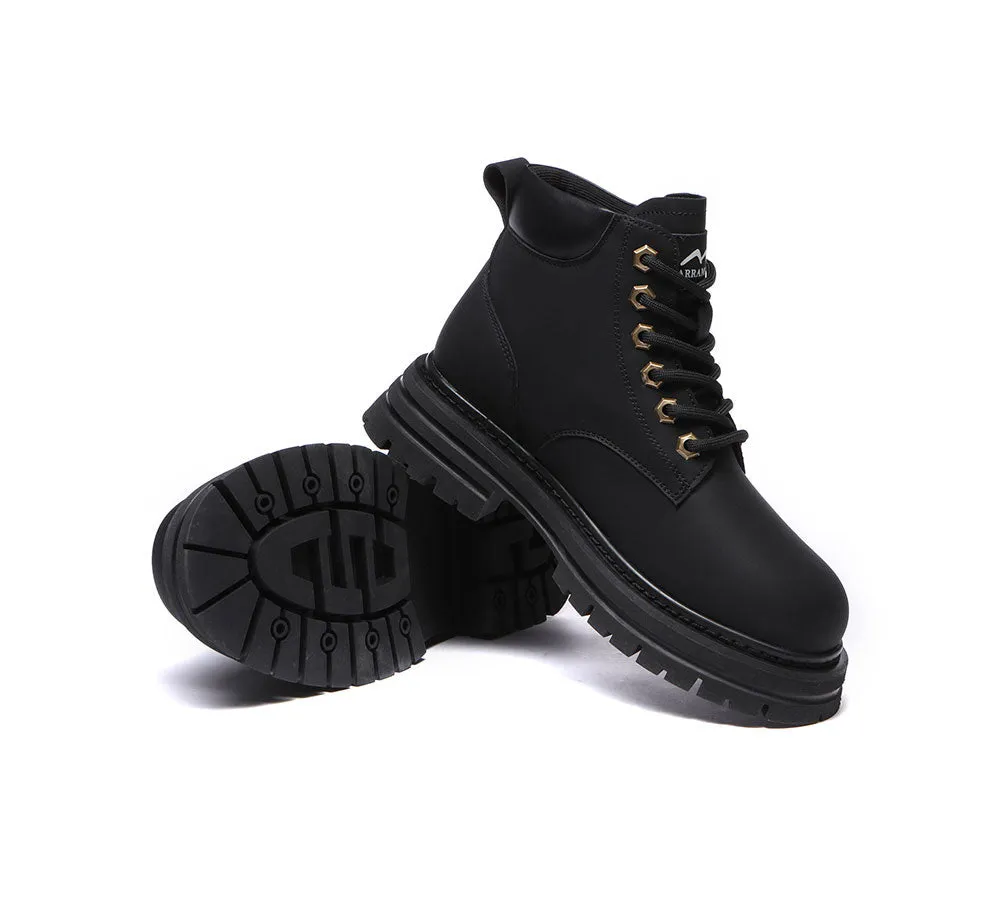 TARRAMARRA® UGG Boots Women Leather Sheepskin Wool Lace Up Chunky Aubrey