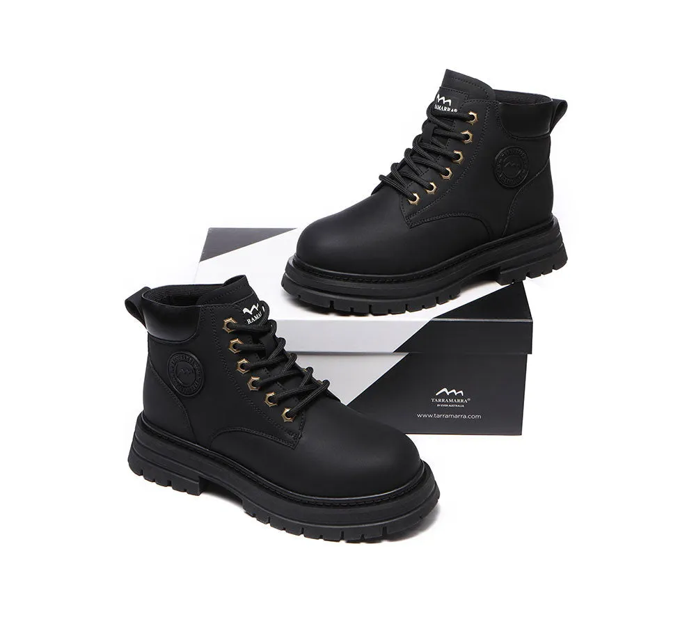 TARRAMARRA® UGG Boots Women Leather Sheepskin Wool Lace Up Chunky Aubrey