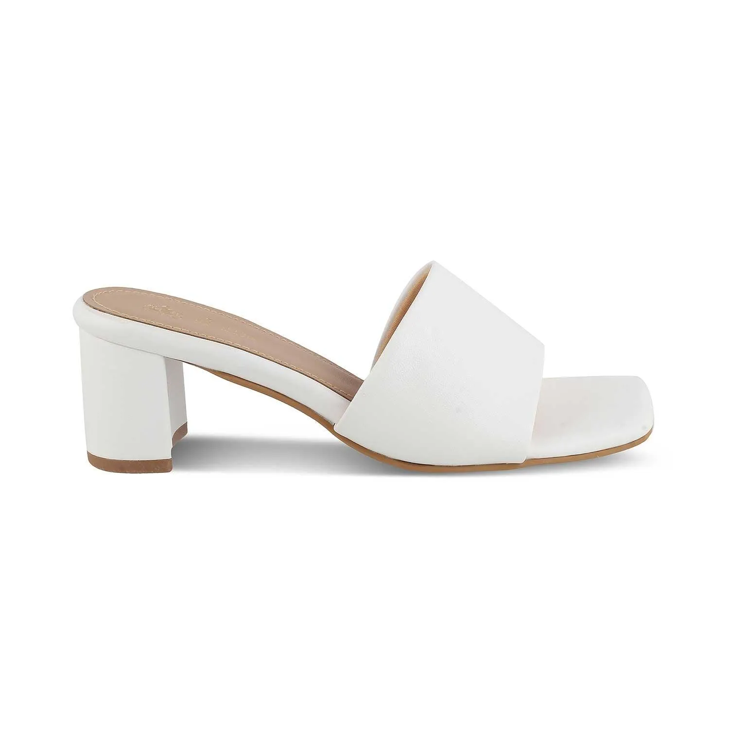 The Baarz White Women's Casual Block Heel Sandals Tresmode