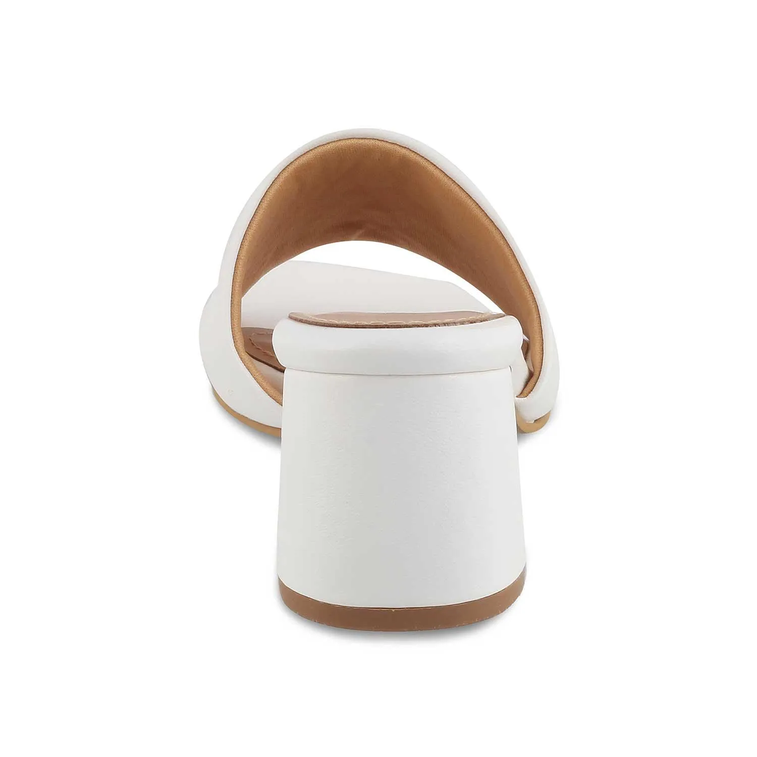 The Baarz White Women's Casual Block Heel Sandals Tresmode