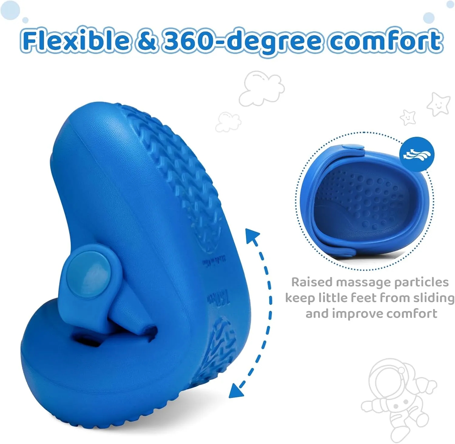Toddler Classic Clogs Skin-Friendly Comfy Lightweight Boys Girls Slip On Water Shoes