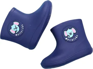 Toddler Rain Boots Girls Kids Boys Waterproof Cartoon Printed Anti-Slip Rain Shoes Gardening Wear for 1-6 Years