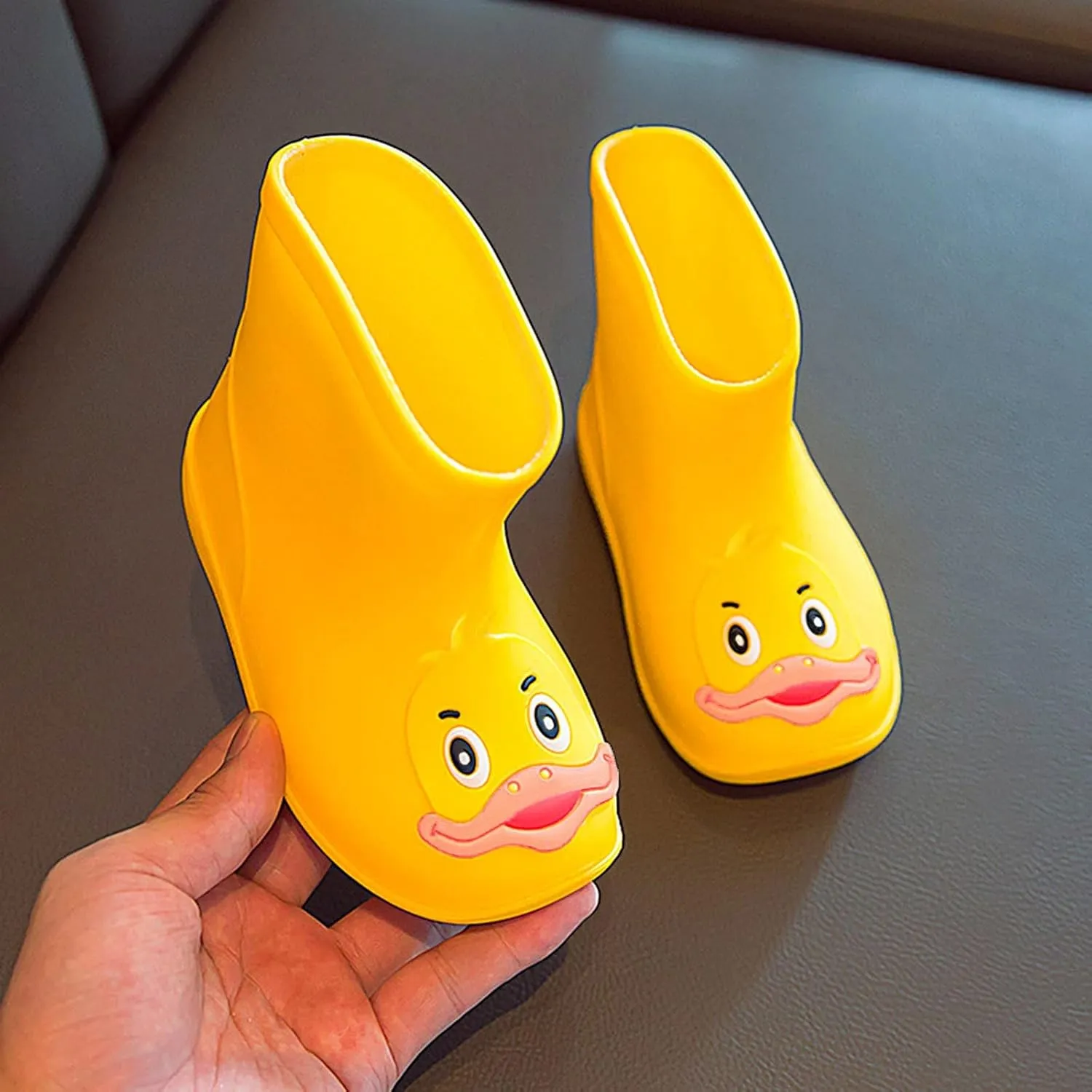 Toddler Rain Boots Girls Kids Boys Waterproof Cartoon Printed Anti-Slip Rain Shoes Gardening Wear for 1-6 Years