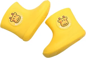 Toddler Rain Boots Girls Kids Boys Waterproof Cartoon Printed Anti-Slip Rain Shoes Gardening Wear for 1-6 Years