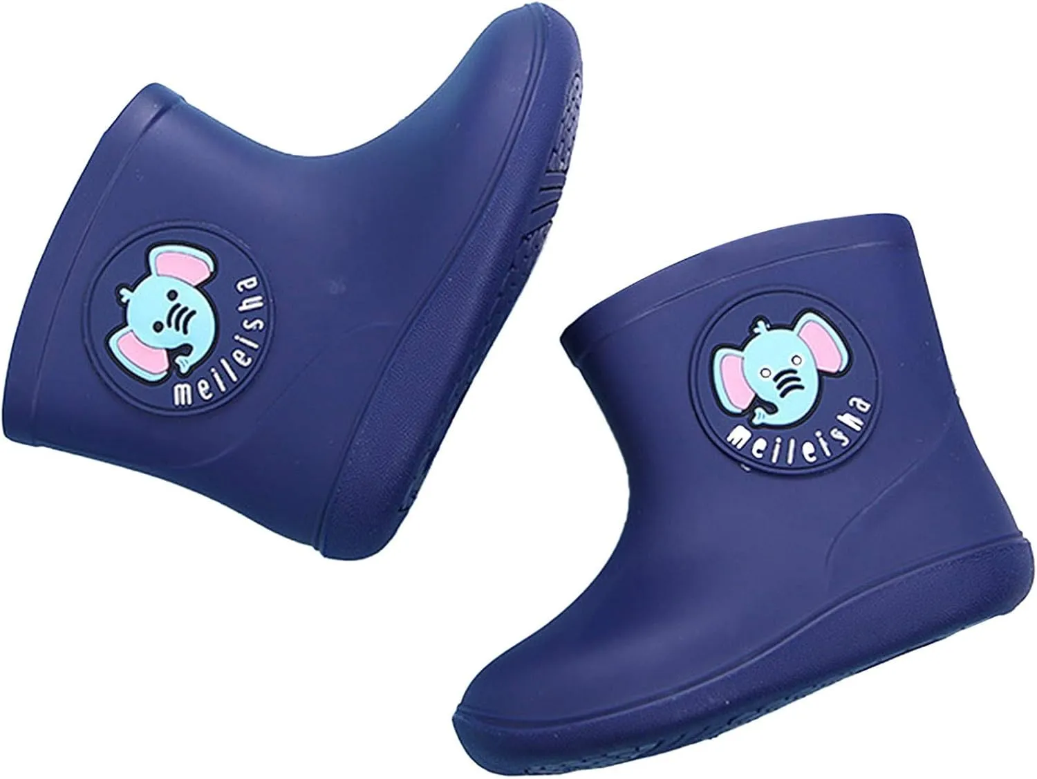 Toddler Rain Boots Girls Kids Boys Waterproof Cartoon Printed Anti-Slip Rain Shoes Gardening Wear for 1-6 Years