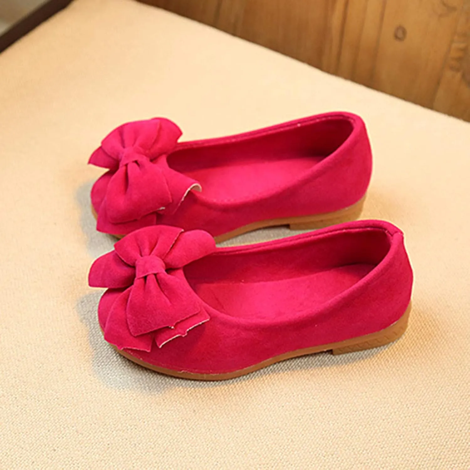 Toddler/Little Kid Girls Bowknot Mary Jane Ballerina Flat Shoes Princess Girls Dress Shoes Kids Slip On Soft Shoes