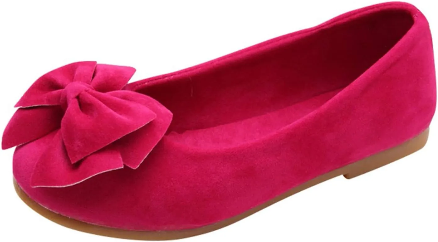 Toddler/Little Kid Girls Bowknot Mary Jane Ballerina Flat Shoes Princess Girls Dress Shoes Kids Slip On Soft Shoes