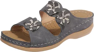 Trendy Women's Slippers Open Toe Wedge Heel Comfortable Summer Casual Footwear Fashionable Sandals for Daily Wear