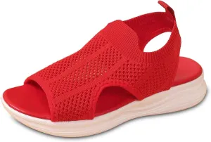 Trendy Women's Summer Sandals Open Toe Breathable Mesh Flat Comfortable Casual Wear For Daily Outings And Beach Vacations
