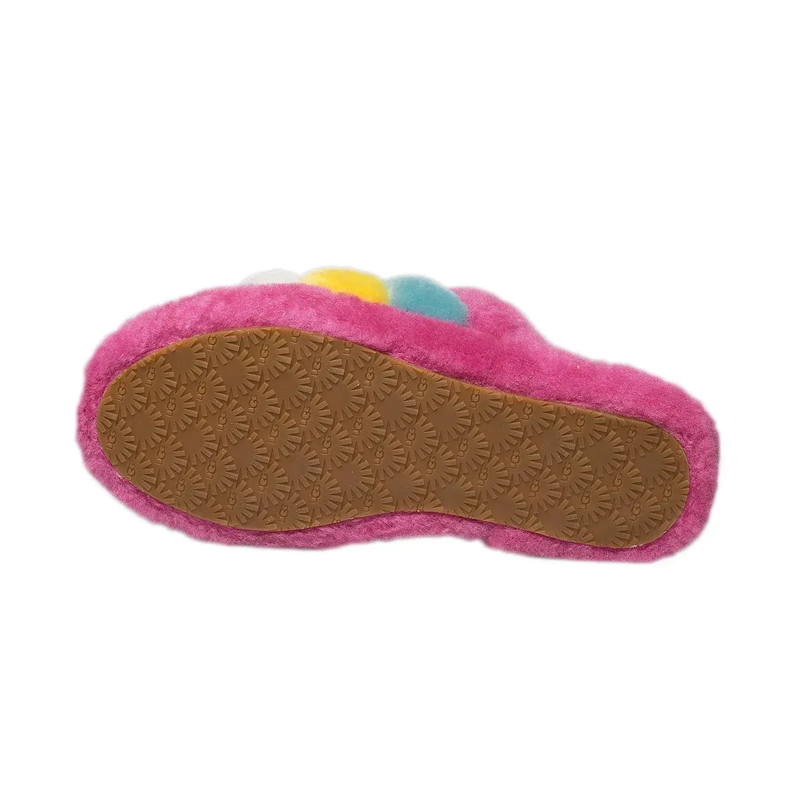 UGG Fluff Yeah Slide Neon Rainbow Slippers - Youth