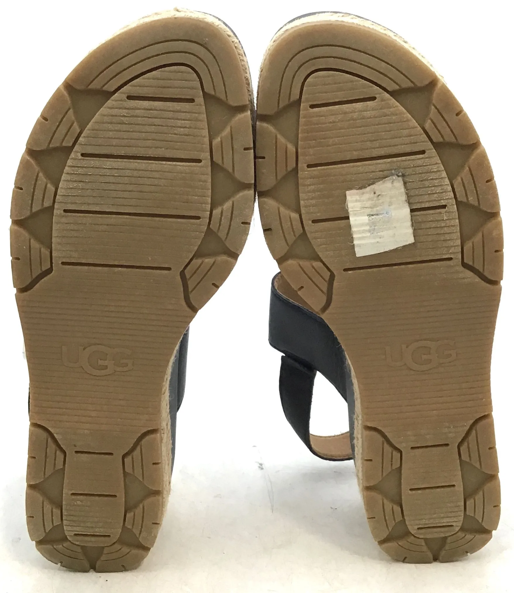 Ugg Women's April Black Tan Espadrille Sandal - Size 9.5