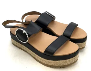 Ugg Women's April Black Tan Espadrille Sandal - Size 9.5