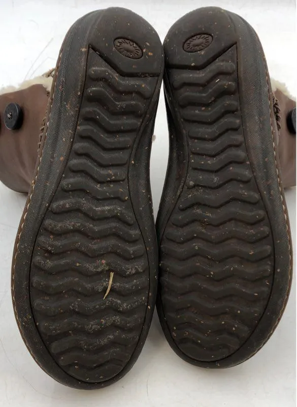 UGG Women's Brown Shearling Boots - Size 10
