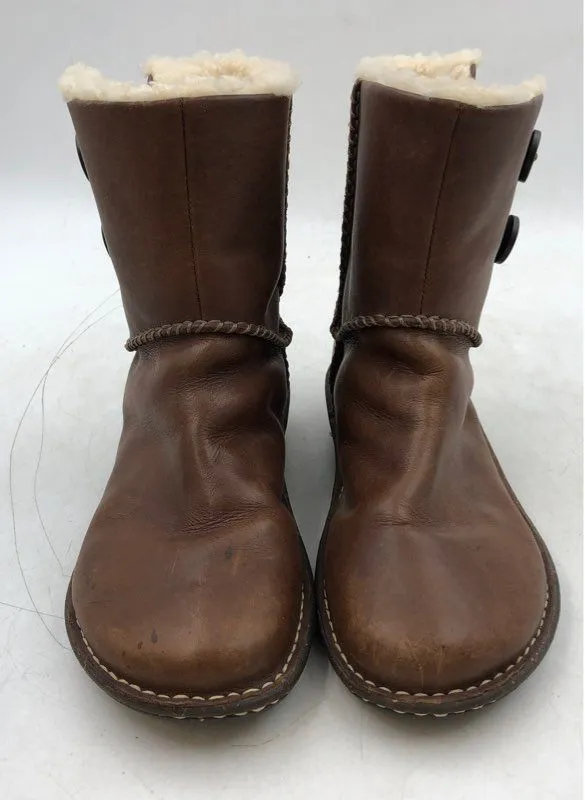 UGG Women's Brown Shearling Boots - Size 10