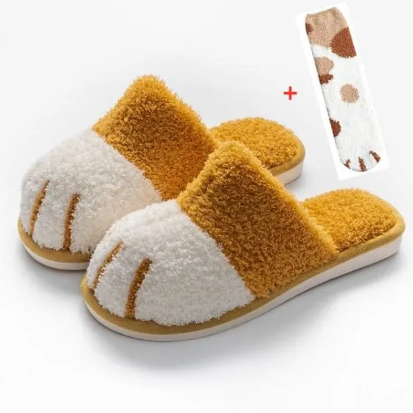 Unisex Cat Paw Slippers