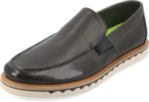 Vance Mens Dallas Slip-on Embossed Moc Toe Loafer Tru Comfort Foam Lightweight Round Toe Casual Dress Shoe