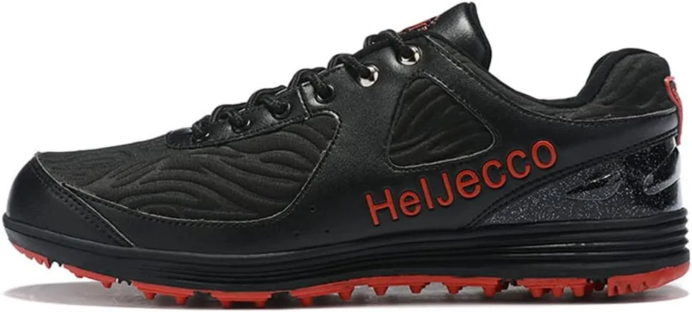 VEACAM Waterproof Male Golf Shoes, Anti Slip Golf Sneakers Spikless Walking Footwears Outdoor Golf Trainers for Men
