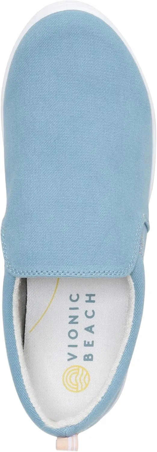 Vionic Beach Marshall Slip On Sneakers for Women-Sustainable Shoes That Include Three-Zone Comfort with Orthotic Insole Arch Support, Machine Wash Safe- Sizes 5-11