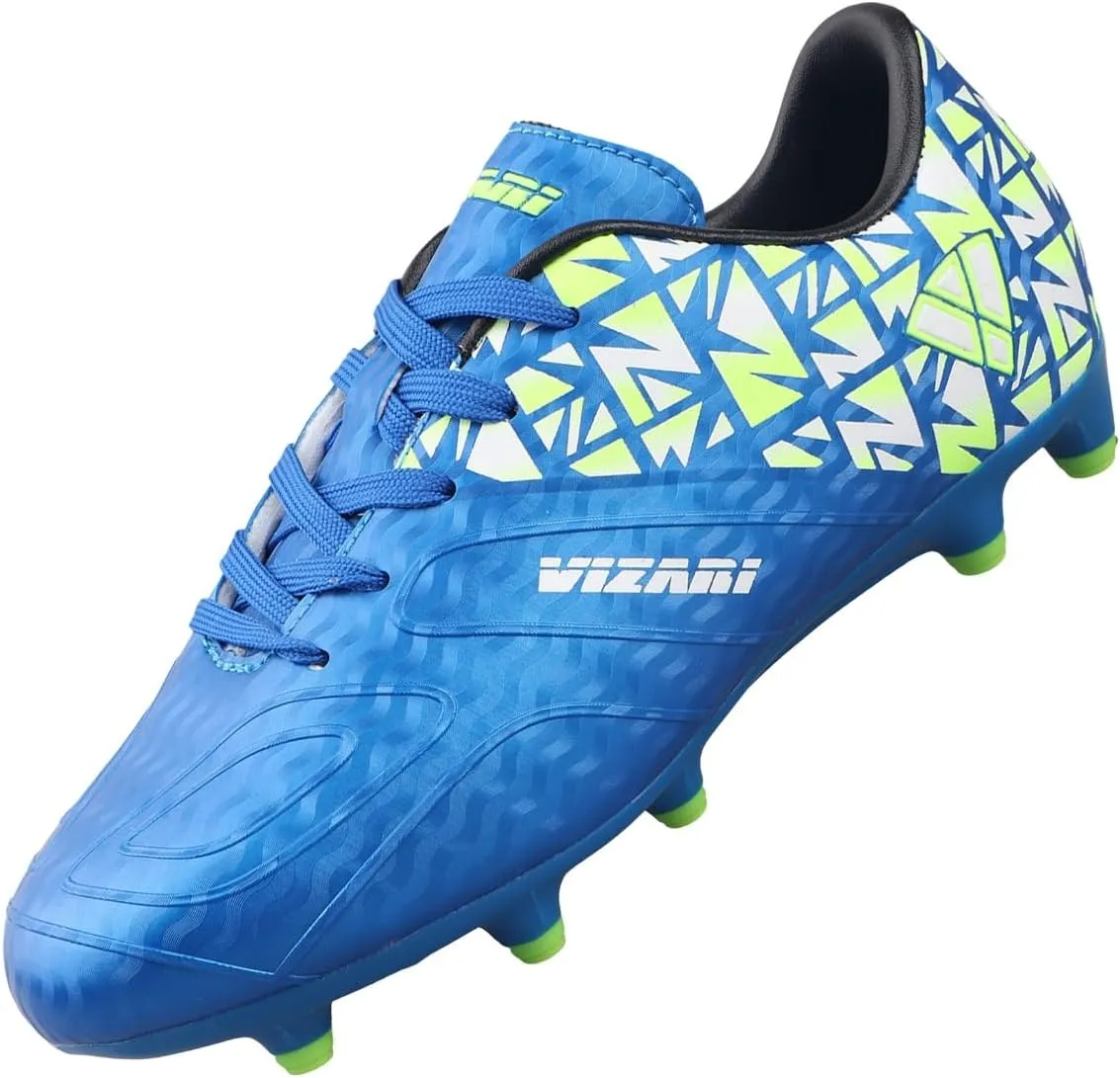 Vizari Pismo Junior Firm Ground Youth Soccer Cleats for Boys & Girls | Perfect Synthetic Boys Football Cleats with TPU Outsole | Water Resistant & Durable Sports Shoes