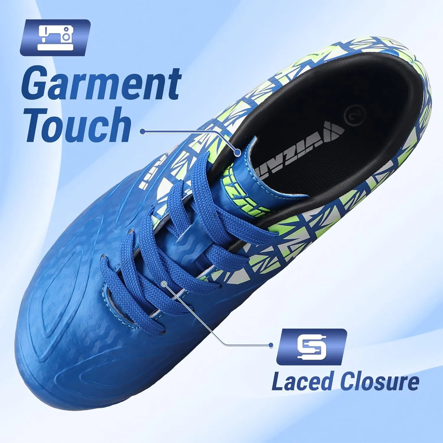 Vizari Pismo Junior Firm Ground Youth Soccer Cleats for Boys & Girls | Perfect Synthetic Boys Football Cleats with TPU Outsole | Water Resistant & Durable Sports Shoes