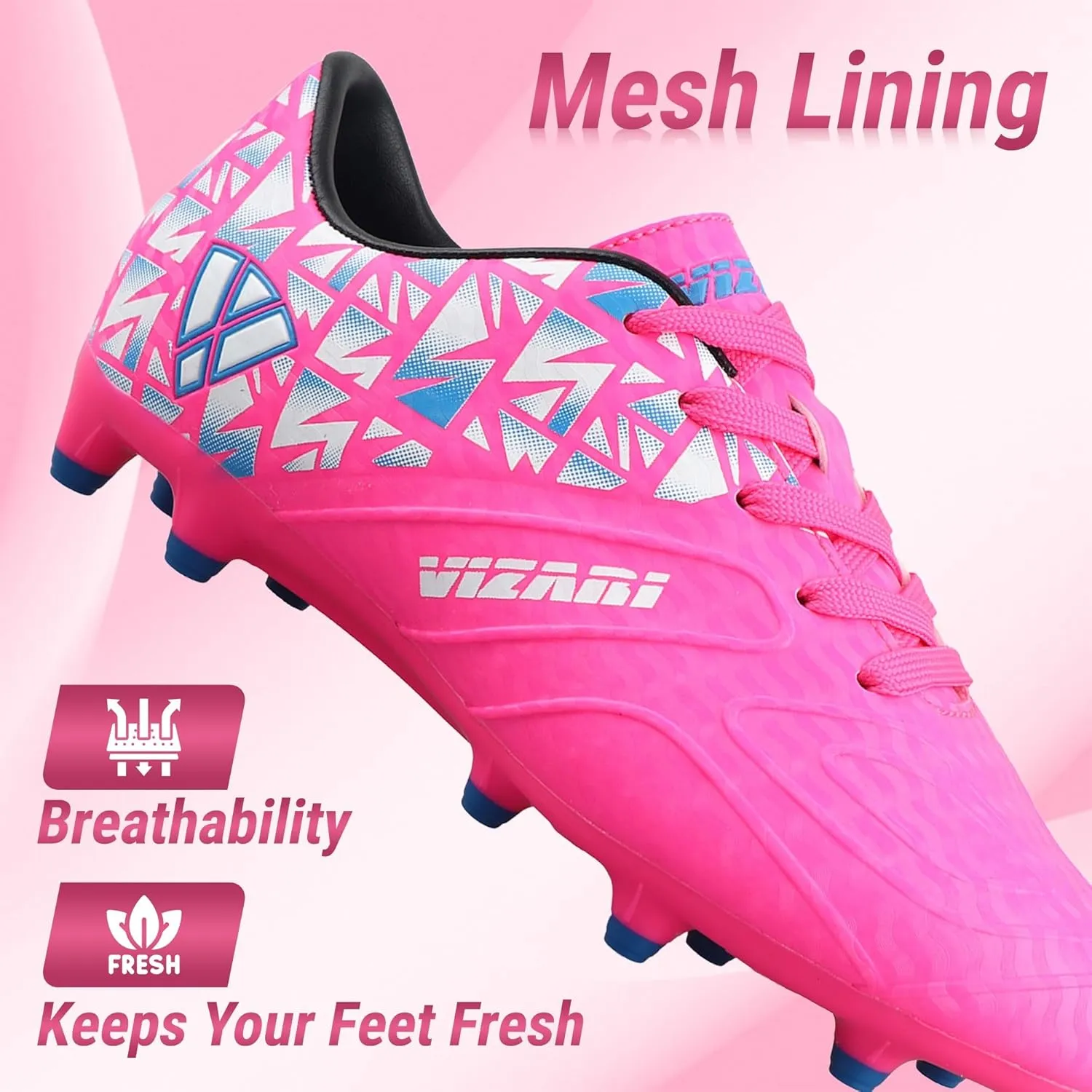 Vizari Pismo Junior Firm Ground Youth Soccer Cleats for Boys & Girls | Perfect Synthetic Boys Football Cleats with TPU Outsole | Water Resistant & Durable Sports Shoes