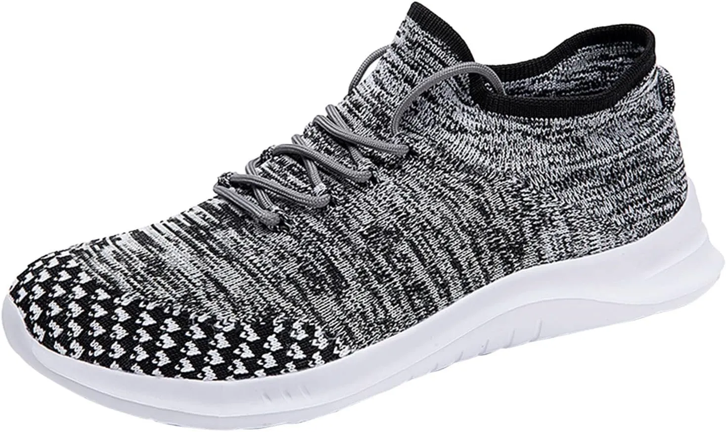 Walking Shoes for Men Slip On Road Running Shoes Non Slip Lace Up Sneakers Breathable Mesh Tennis Footwear Men's Fashion Sneakers with Arch Support Daily Workout Shoe