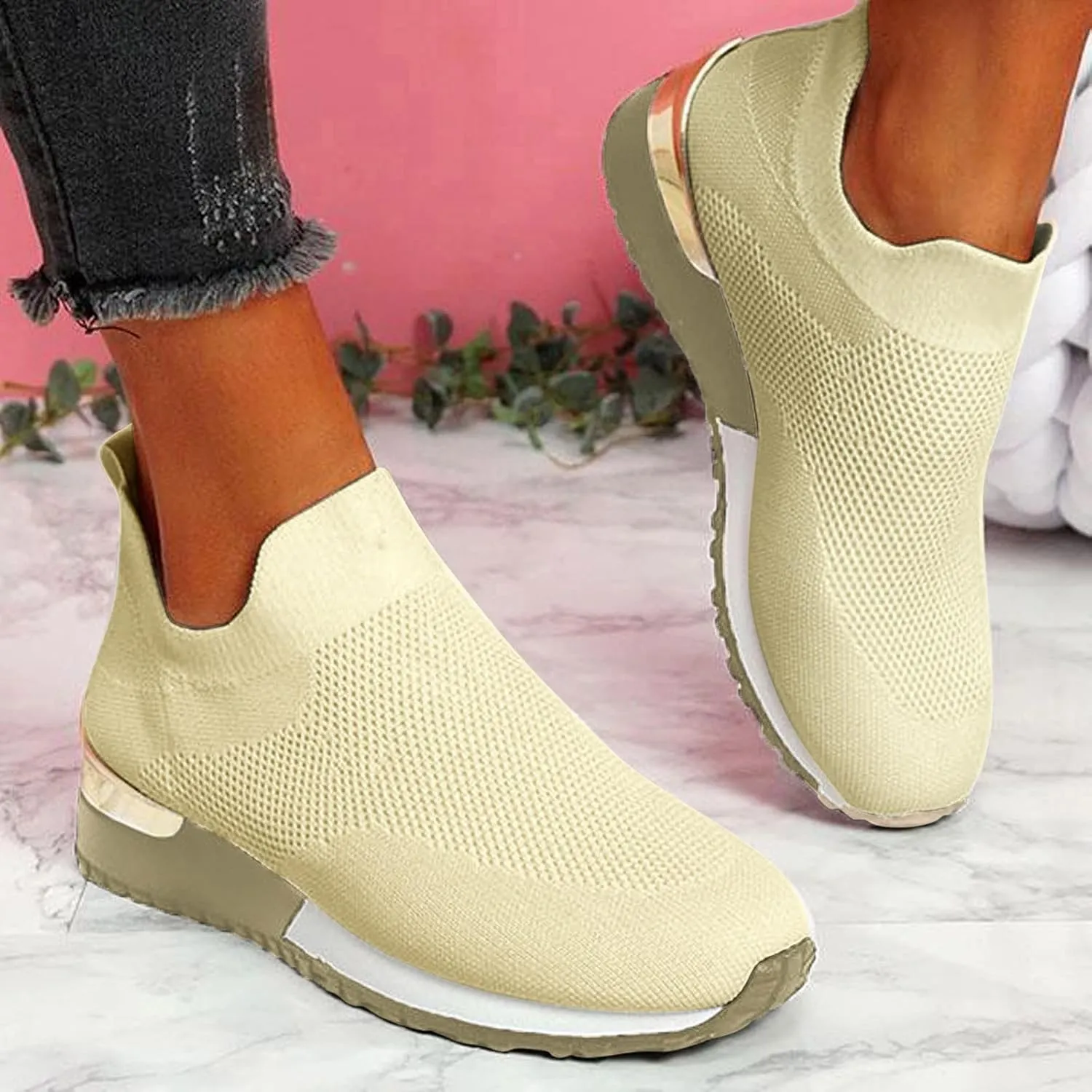 Walking Shoes Women Mesh Women's Shoes Casual Fashion Sneakers 2025 Comfortable Orthopedic Sandals High Top Basketball Shoe Loafers Casual Slip On