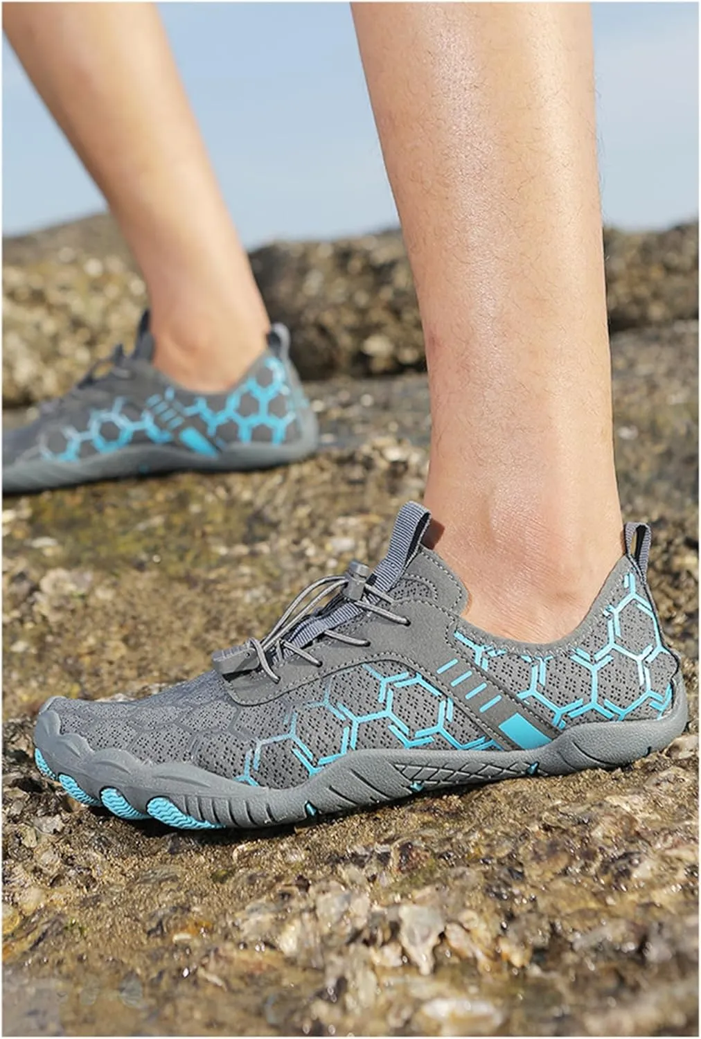 Water Shoes for Women Men Breathable Mesh Running Sneaker Adjustable Walking Footwear Outdoor Casual Sports Shoes