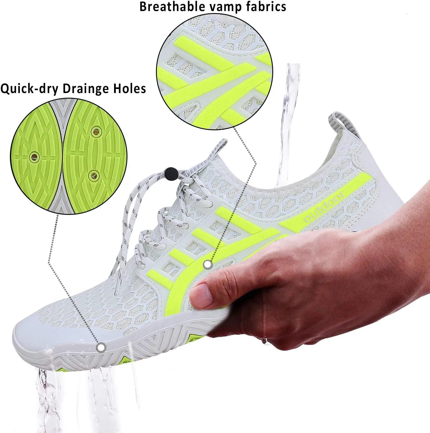 Water Shoes Mens Womens Quick Dry Barefoot Aqua Socks Diving Sports Shoes for Beach Swim Surf Pool Yoga Outdoor Trip