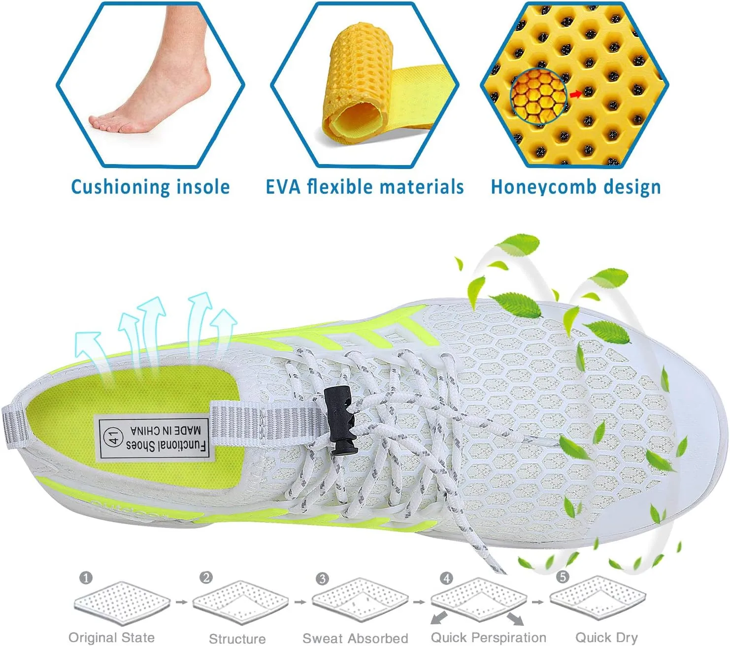 Water Shoes Mens Womens Quick Dry Barefoot Aqua Socks Diving Sports Shoes for Beach Swim Surf Pool Yoga Outdoor Trip
