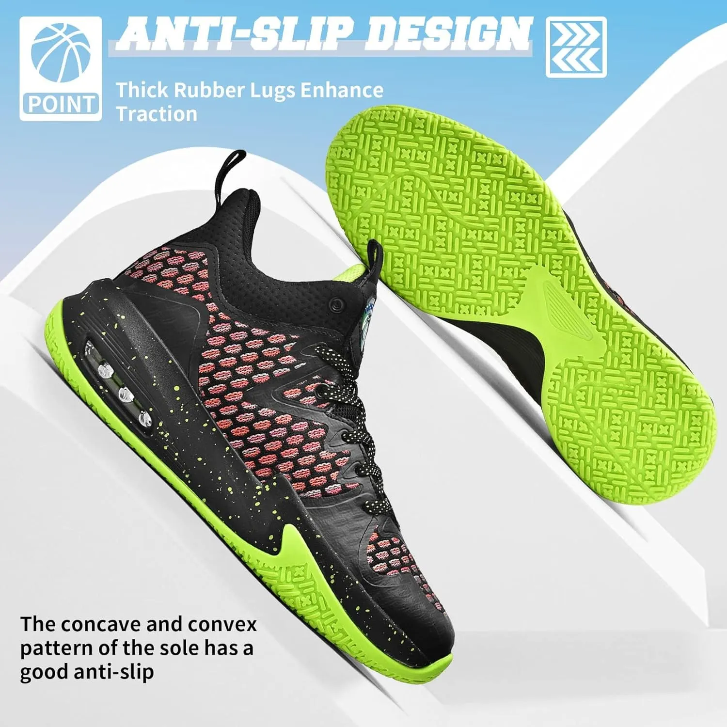 WETIKE Boys Girls Shoes - Kids Sneakers for Running, Basketball & Tennis - Non-Slip