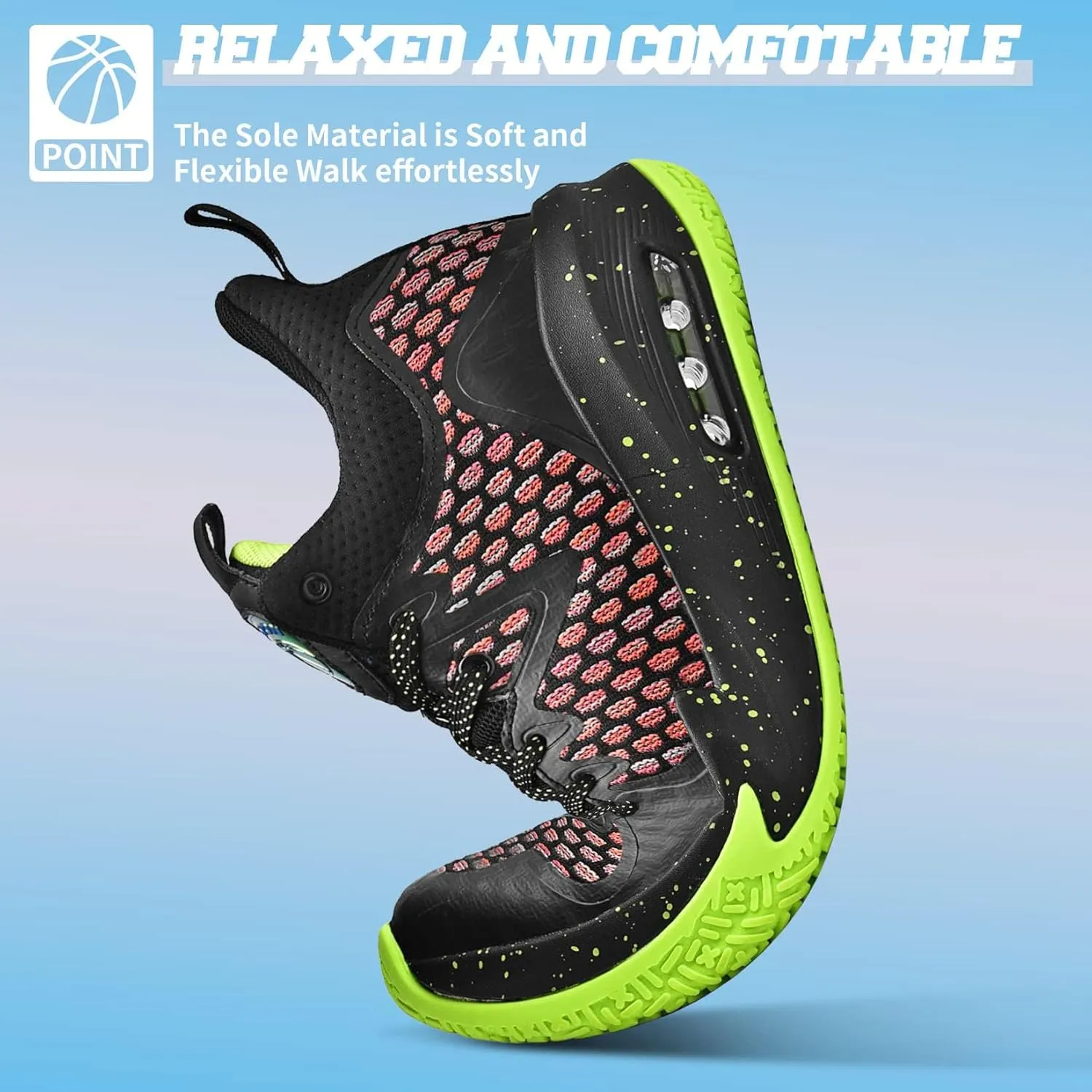 WETIKE Boys Girls Shoes - Kids Sneakers for Running, Basketball & Tennis - Non-Slip