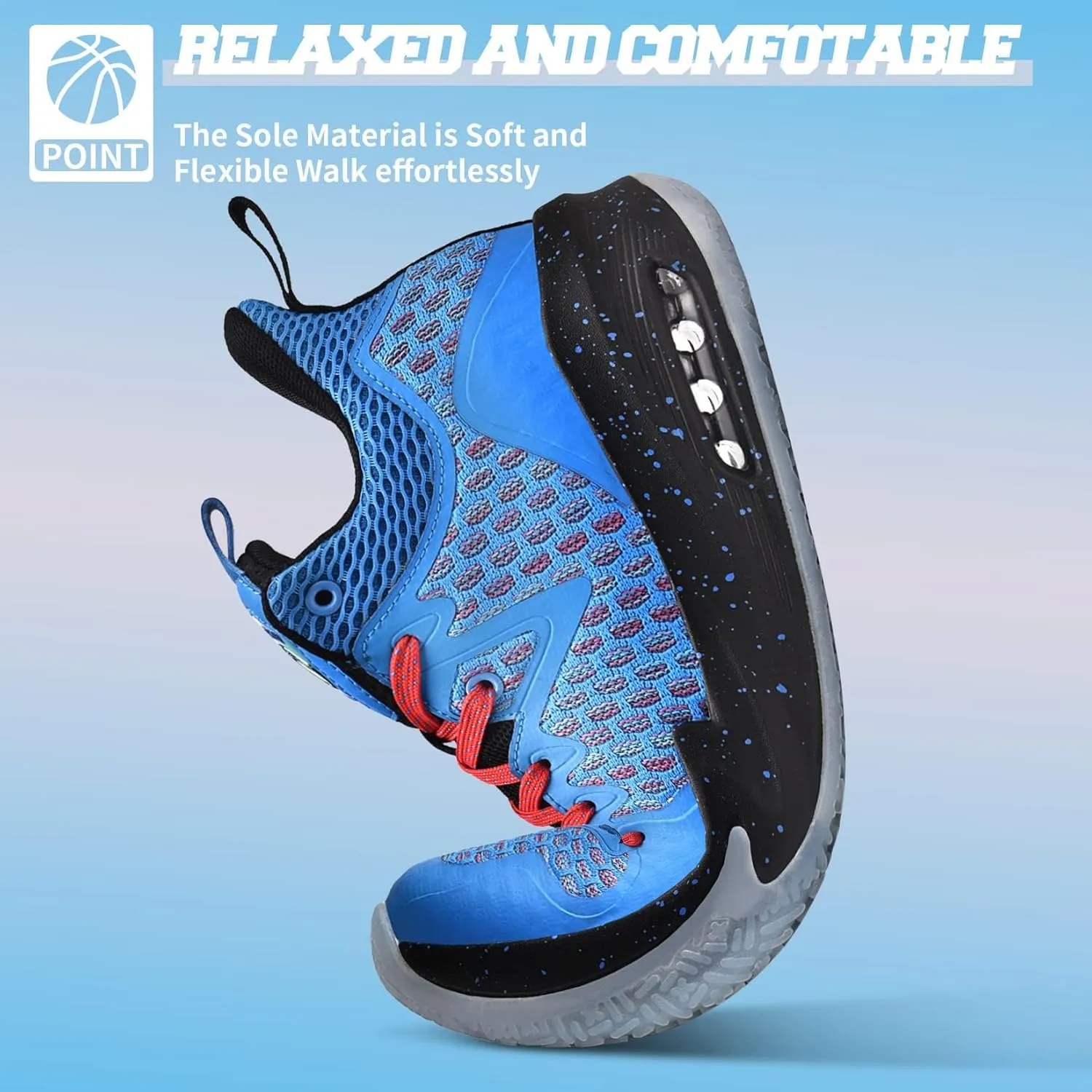 WETIKE Boys Girls Shoes - Kids Sneakers for Running, Basketball & Tennis - Non-Slip