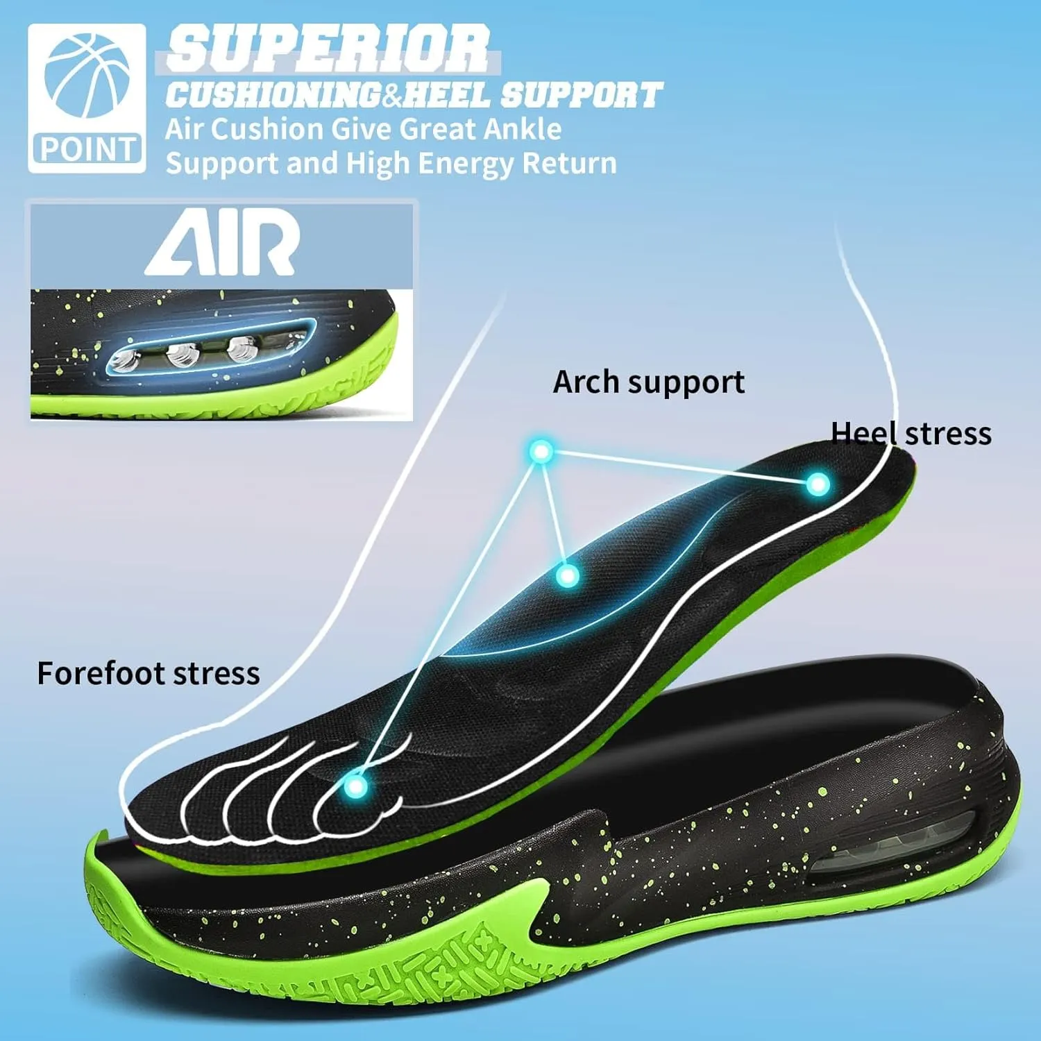 WETIKE Boys Girls Shoes - Kids Sneakers for Running, Basketball & Tennis - Non-Slip